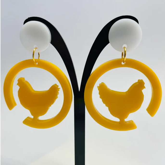 Chicken Dangle Earrings